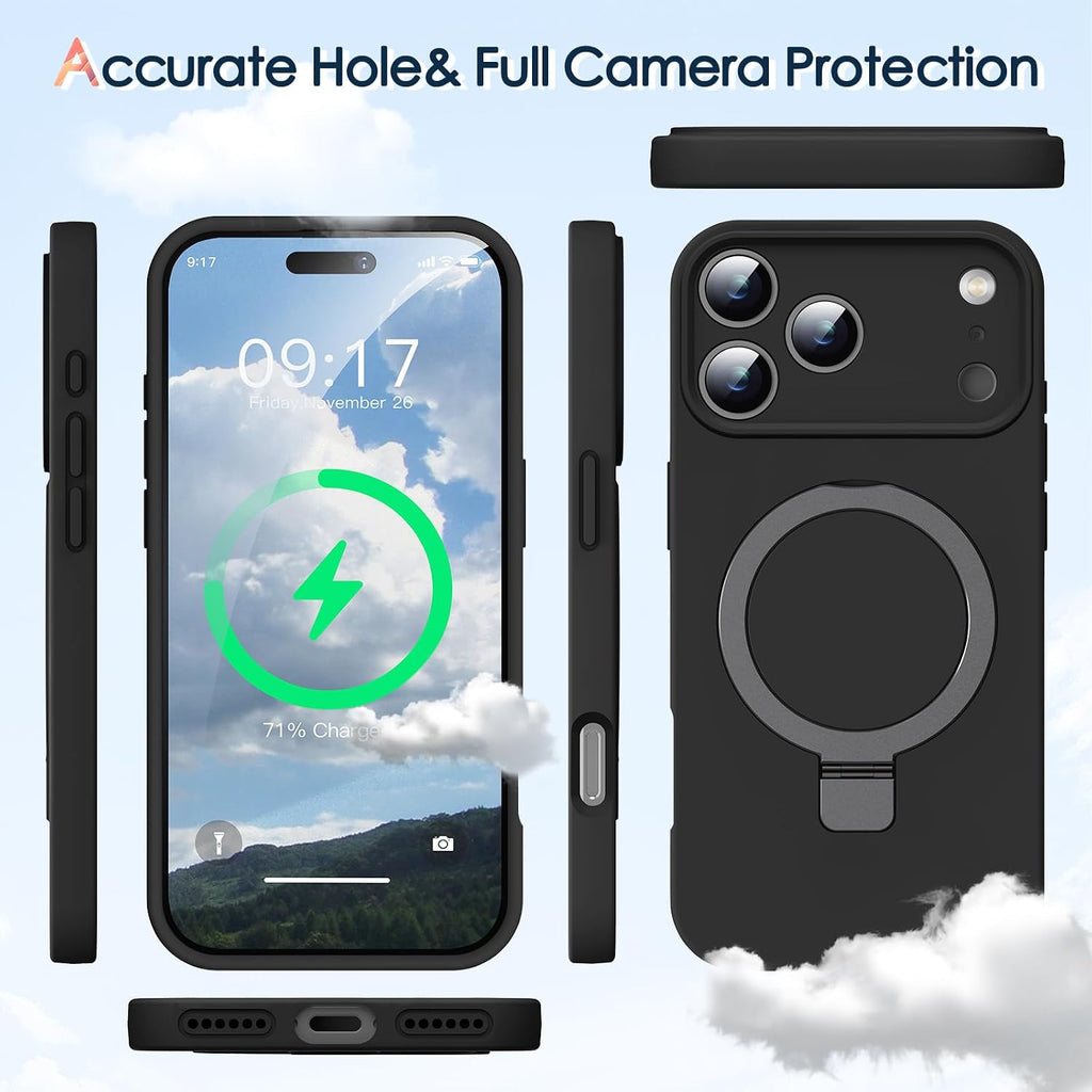 Silicone Case for Iphone 18 Pro Max/Iphone 17 Pro Max with Magnetic Stand