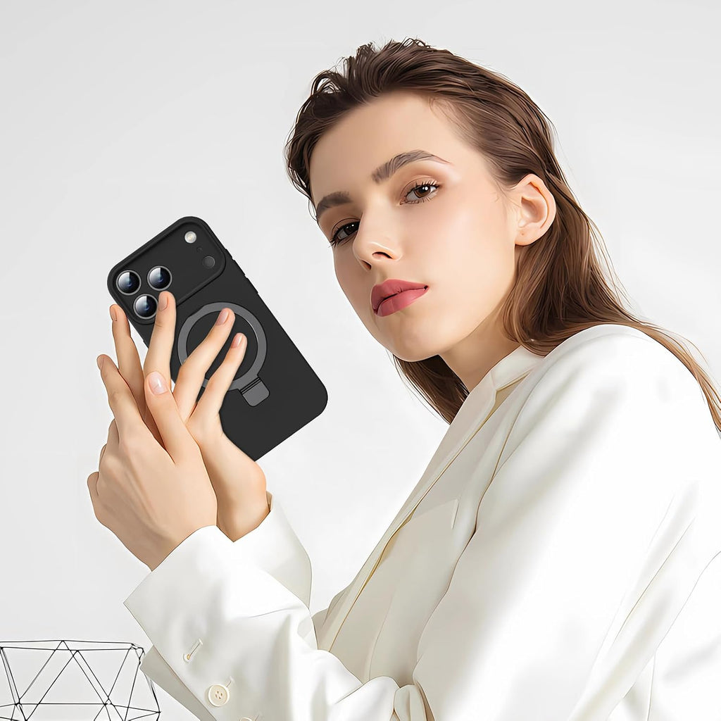 Silicone Case for Iphone 18 Pro Max/Iphone 17 Pro Max with Magnetic Stand