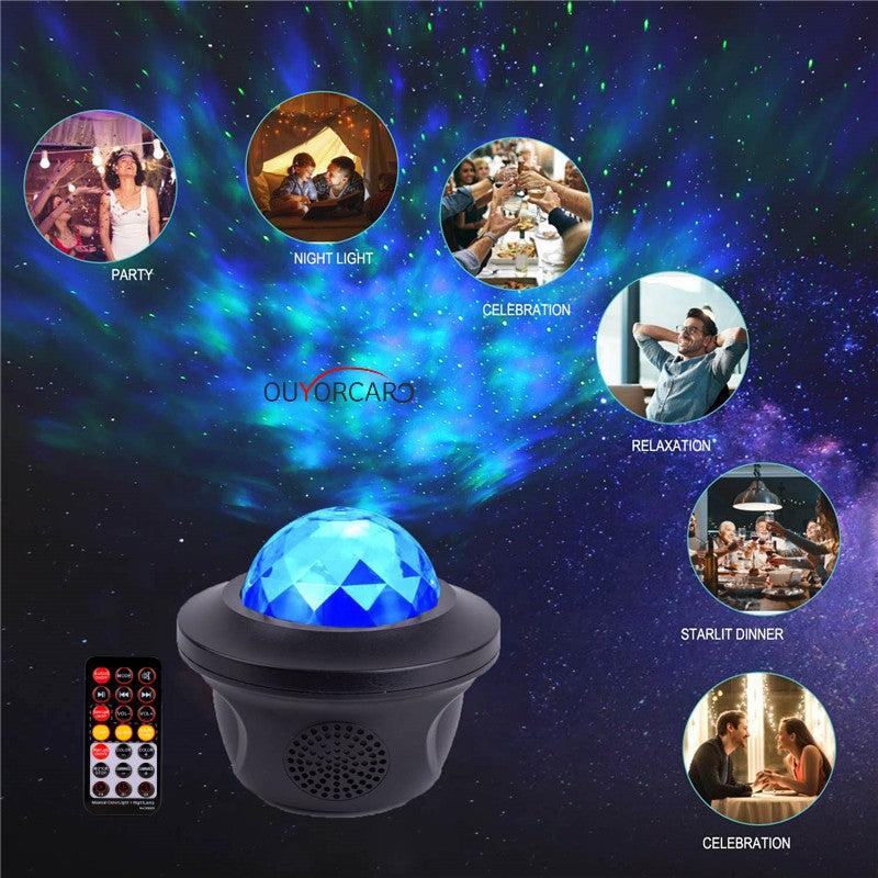 Rechargeable WiFi Star Light with Water Pattern Projection