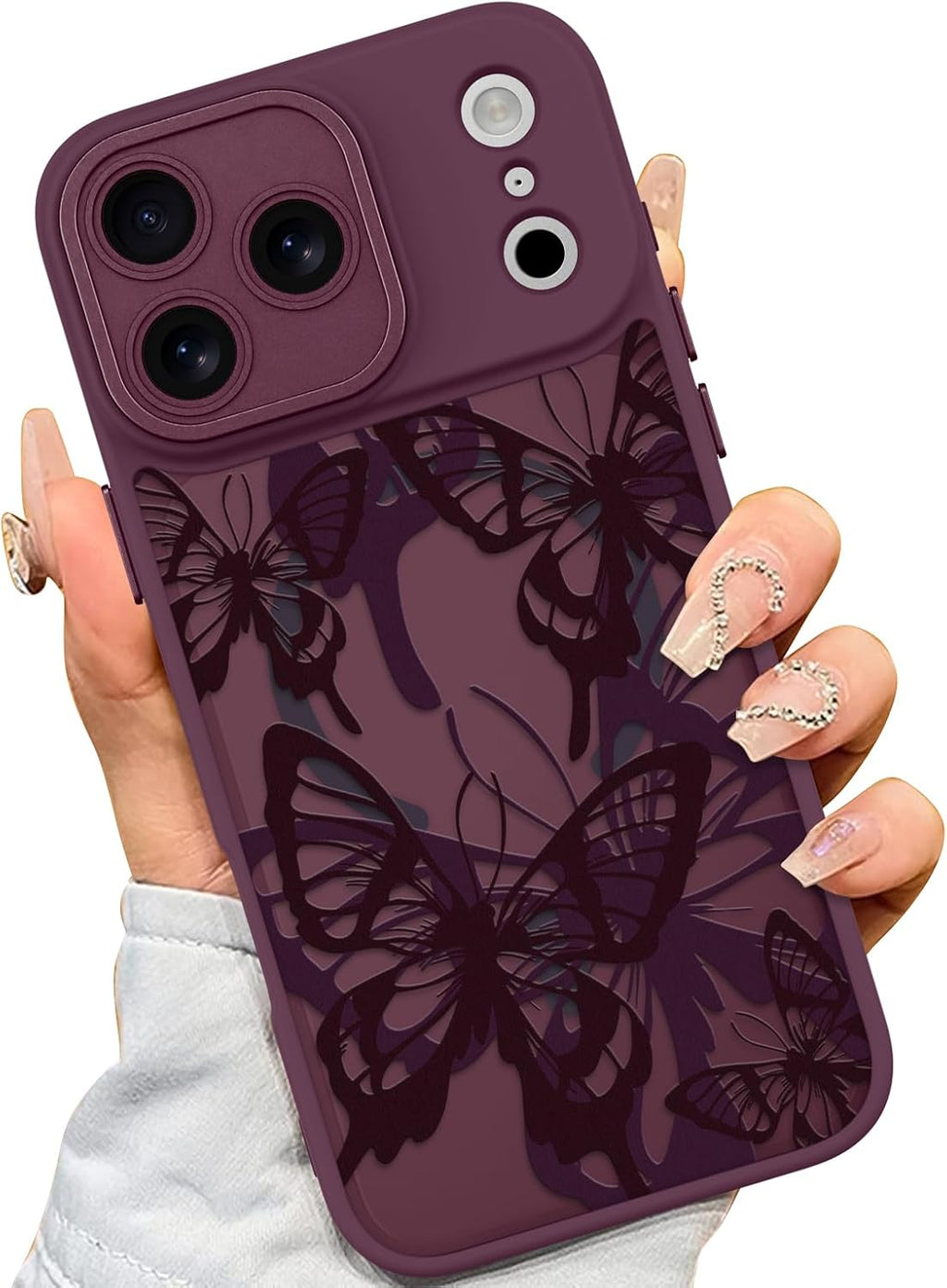 Case for Iphone 18 Pro, Butterfly Pattern - Red