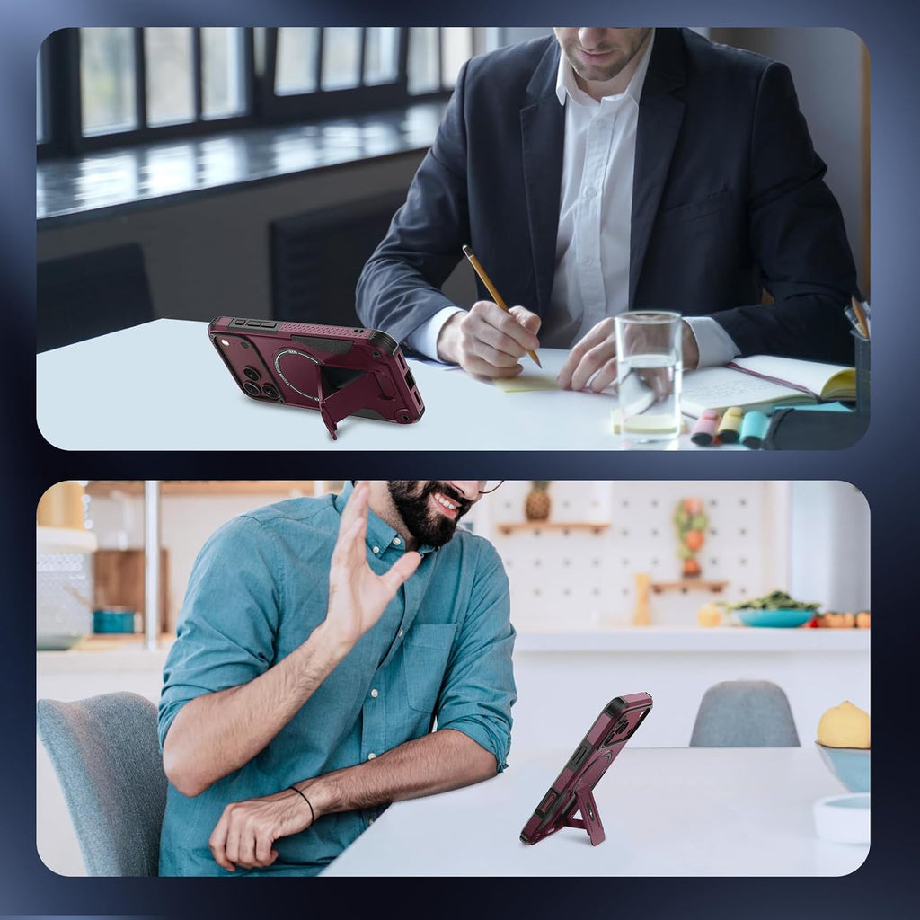 Magnetic for Iphone 18 Pro Max Case with Stand, Screen & Camera Protector