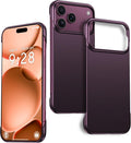 Frameless Case for Iphone 18 Pro Max, Ultra Thin,Burgundy