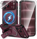 Magnetic for Iphone 18 Pro Max Case with Stand, Screen & Camera Protector