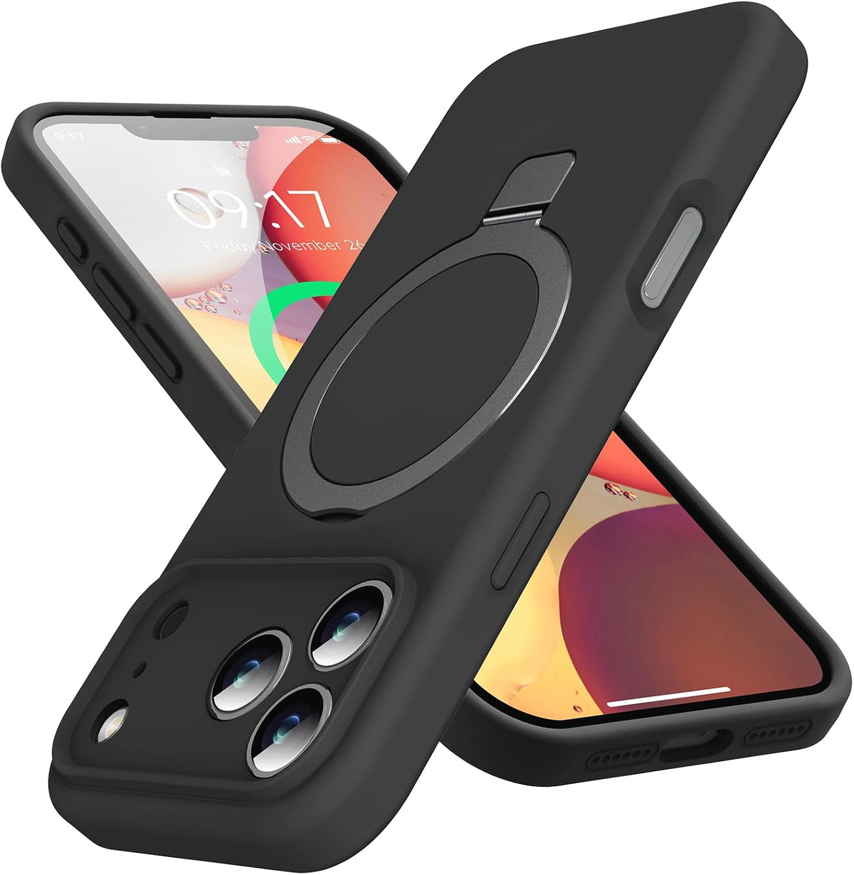 Silicone Case for Iphone 18 Pro Max/Iphone 17 Pro Max with Magnetic Stand