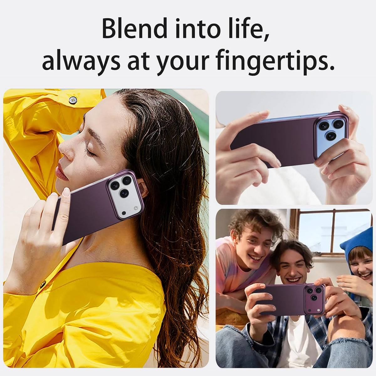 Frameless Case for Iphone 18 Pro Max, Ultra Thin,Burgundy