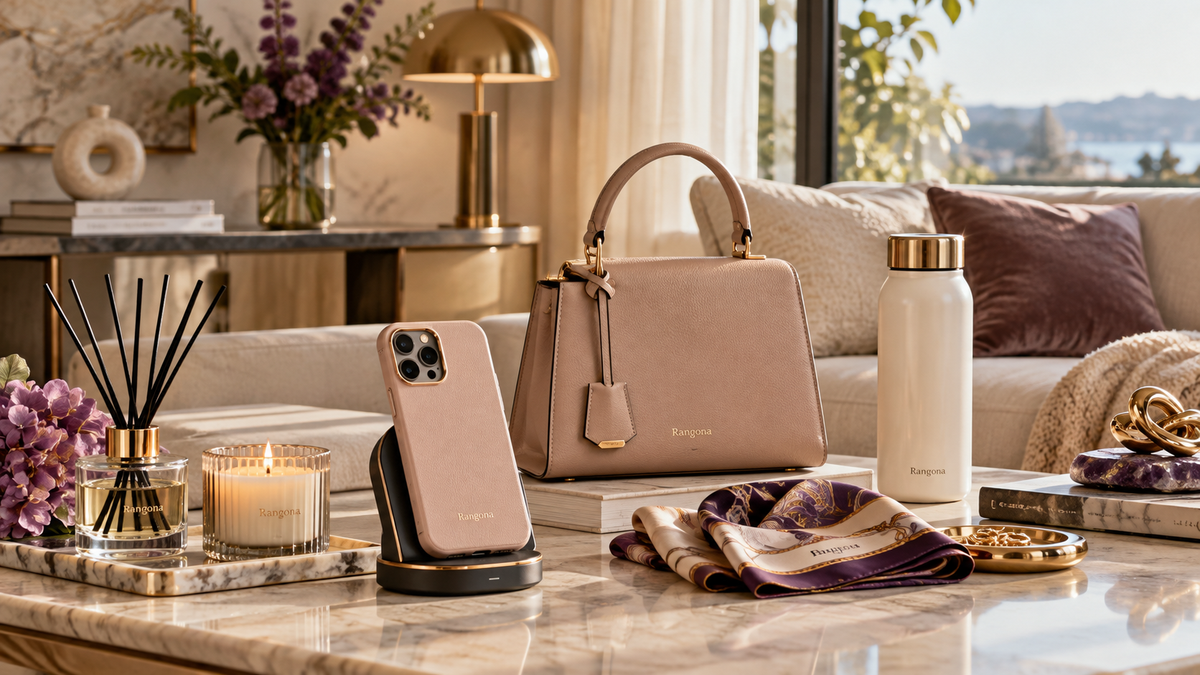 Rangona lifestyle accessories in a warm natural interior
